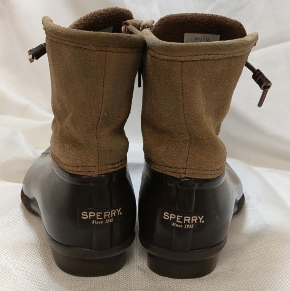 Sperry Saltwater Waterproof Suede/Rubber Rainboot - Picture 8 of 11
